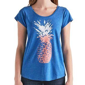 Lucky Brand Women's Pineapple Graphic Tee, S EUC